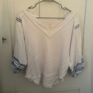 Free people top with embroidery!